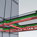 Glass Canopy With Metal Frame For Building Entrance Featuring Steps And Potted Plants