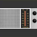 Vintage Computer With Retro Design Knobs Dials And Classic Black White Silver Color