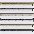 Curtain Accessories Gold And Black Curtain Rods In Various Styles