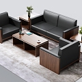 Office Sofa Sofa Combination Sofa Coffee Table Combination Office Sofa Combination Office Sofa Coffee Table Combination 3d model