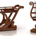 Vintage Wooden Side Table With Carved Details And Curved Legs Elegant Design