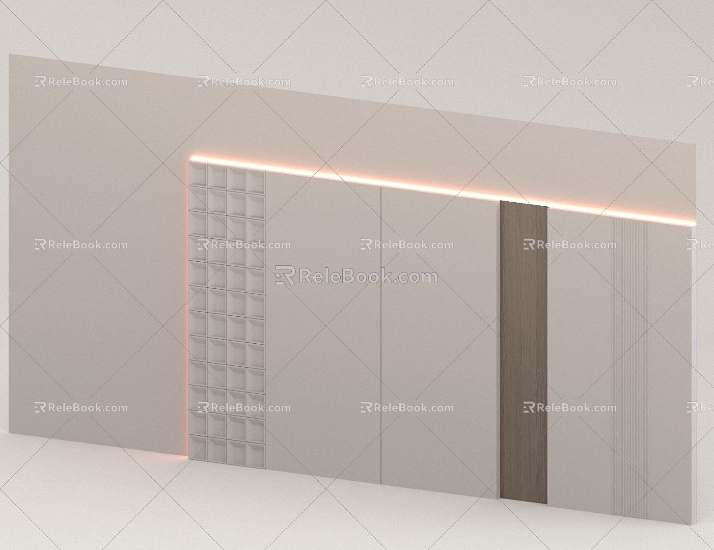 Simple background wall 3d model