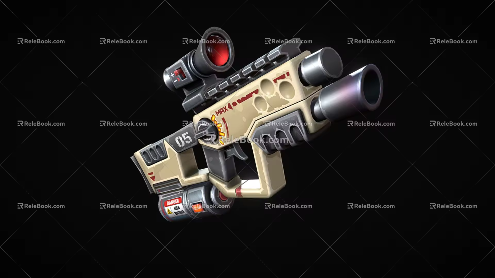 Science Fiction Gun Cyberpunk Gun Laser Gun High-tech Gun Future Gun Game Gun Low Face Number Low Model Simple Model Times Film and Television Level Realism 3d model