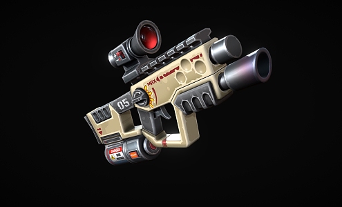 Science Fiction Gun Cyberpunk Gun Laser Gun High-tech Gun Future Gun Game Gun Low Face Number Low Model Simple Model Times Film and Television Level Realism 3d model