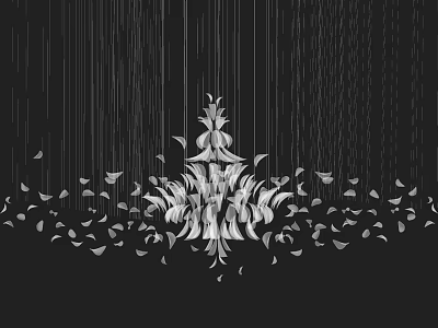 Elegant Intricate Crystal Chandelier With Hanging Crystal Decorations On Black Background 3d model