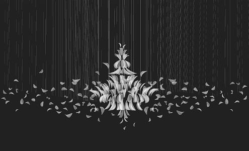 Modern Crystal Chandelier Petal Crystal Chandelier 3d model