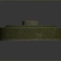 Modern Circular Multi layered Metal Weapon With Concentric Circle Design And Silver Gray Green Gold Layers