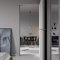 Modern Apartment Interior With Sofa Dining Area And Kitchen