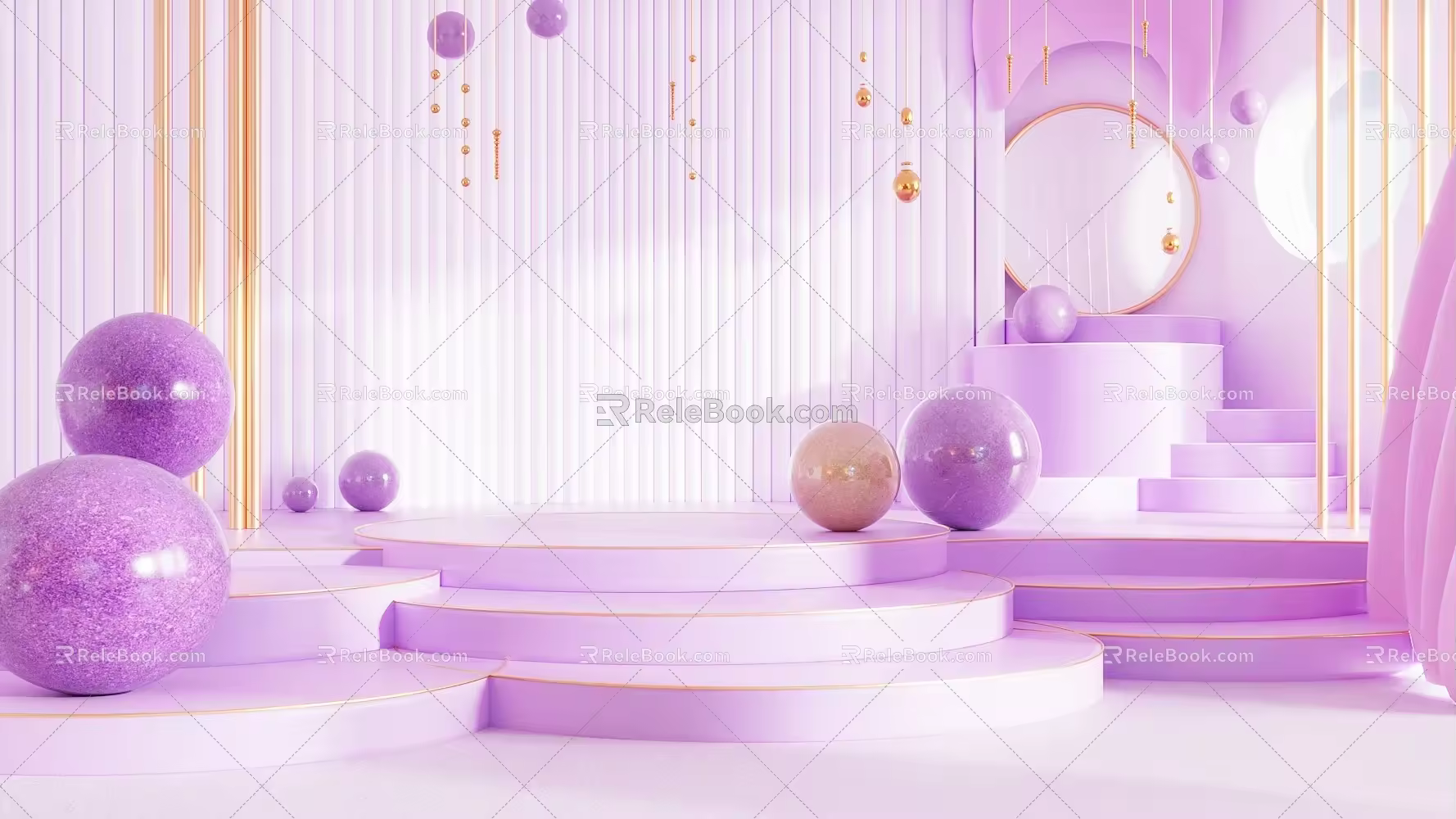 Still Life Display Stand E-commerce Products Booth E-commerce Meichen 3d model