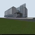 Modern Multi Storey Office Building Exterior With Glass Curtain Wall And Architectural Design