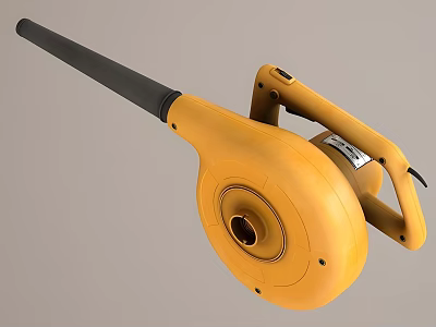 Yellow Industrial Blower With Long Black Nozzle And Ergonomic Handle Design For Heavy Duty Use 3d model
