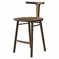 Wooden Leisure Chair With Simple Modern Design Round Seat And Sturdy Supportive Legs For Relaxation