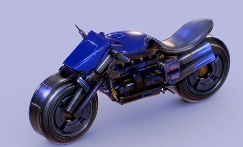 Futuristic Motorcycle Cyberpunk Motorcycle Sci-Fi Motorcycle 3d model