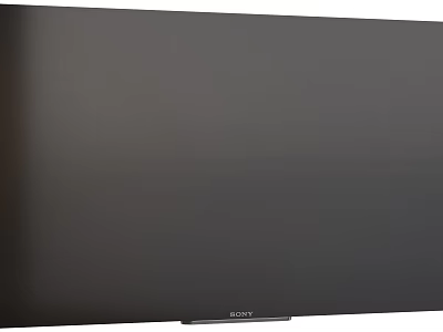 Sleek Black Sony Television with Ultra Slim Design and High Definition 3d model