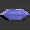Vibrant Polyhedral Gemstone With Blue Purple Gradient Facets On Black Background