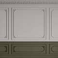 Elegant Decorative Lines On Wall Paneling With Intricate Frame Designs 3d model