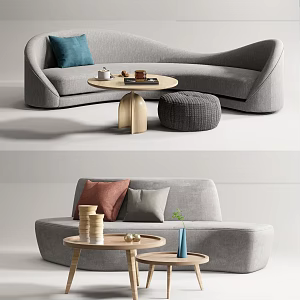 Modern Sofa Coffee Table Combination Special-shaped Sofa Coffee Table Combination 3d model