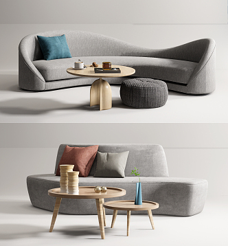 Modern Sofa Coffee Table Combination Special-shaped Sofa Coffee Table Combination 3d model