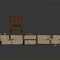 Unique Creative Bookshelf Furniture Made With Stacked Brown Books And Layered Design