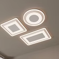 Modern Minimalist Ceiling Lights With Square And Round White LED Design For Home Interior