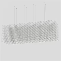 Modern Geometric Grid Design Metal Chandelier For Stylish Living Room Interior