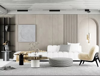 Silent Living Room Home 3d model