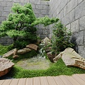 Garden Courtyard View 3d model