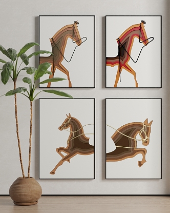 Modern Simple Animal Hanging Painting 3d model