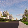 Modern Industrial Factory Building with Green Vertical Gardens Multi Storey Design and Landscaped Surroundings