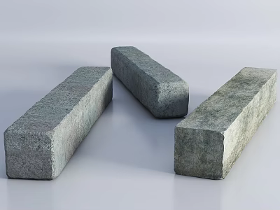 Shabby Stone Stool Landscape Stone Stool Zen Stone Stool Stone Stool Long Stone Foundation Old Stone Stool Old Stone Stool 3d model