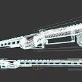 Futuristic Sci Fi Weapons With Mechanical Design Blue Accents And Copper Red Details