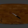 Wooden Cutting Board And Knife For Electric Kitchen Appliances Use