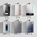 Modern Electric Water Heaters Wall Mounted Design With Digital Displays And Various Colors