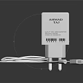 AIMAD TIAJ White Digital Charger With USB And Lightning Ports For Mobile Phones
