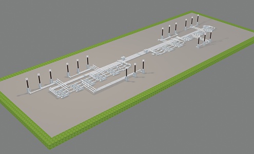 Substation equipment 1000GIS 3d model