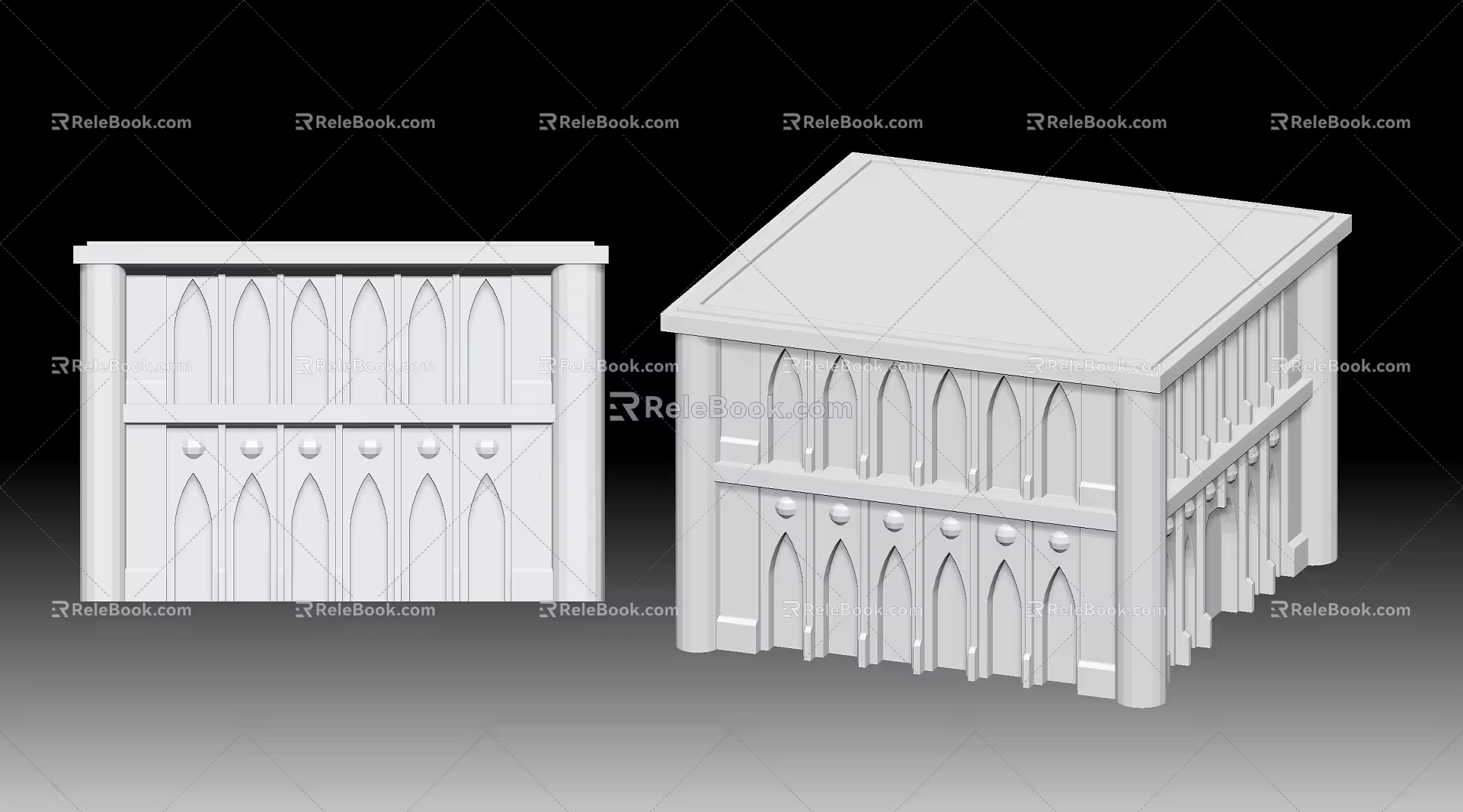 Gothic architecture 3d model