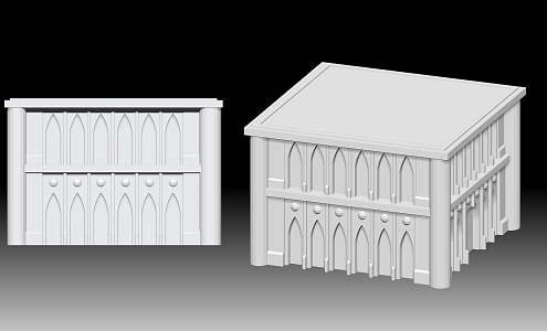 Gothic architecture 3d model