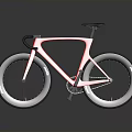 Red Modern Bicycle With Sleek Frame Black Wheels And Curved Handlebars