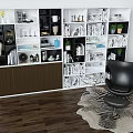 Modern bookcase 3d model