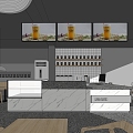 Modern Milk Tea Shop 3d model