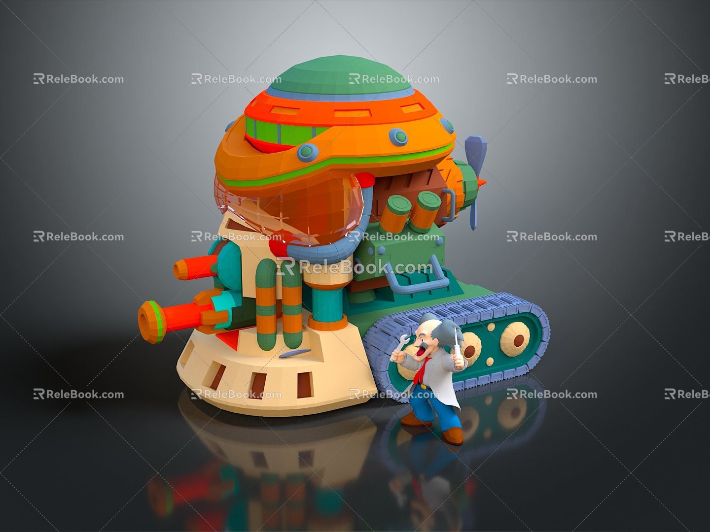 Sci-fi Tank Cartoon Tank Sci-fi Vehicle Sci-fi Vehicle World of Tanks Tank War Anime Tank 3d model