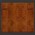 Orange Square Board Game with Textured Surface and Corner Protrusions for Board Game Entertainment