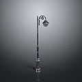 Vintage Street Lamp With Decorative Post And Classic Design Outdoor Fixture