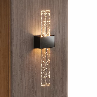 Modern crystal column wall lamp 3d model