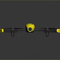 Modern Yellow Black Decorative Light With Propeller Inspired Design For Home Decoration