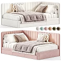 Modern Upholstered Sofa Bed With Soft Pillows And Multiple Color Options