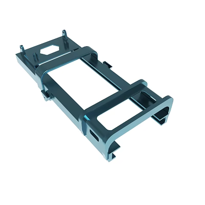 Industrial Steel Mounting Bracket With Mechanical Holes And Structural Design 3d model