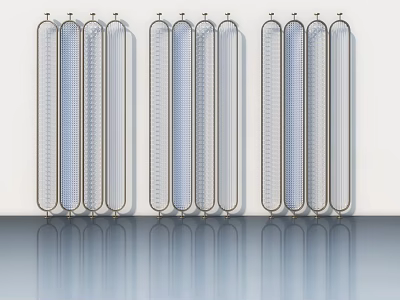 Modern Swing Doors with Clear Glass Panels and Metal Frames for Interior Design 3d model