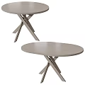 Modern Round Solid Wood Table With Sturdy Crisscross Black Metal Legs For Casual Home Dining