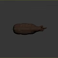 Realistic 3D Rhinoceros Model With Brown Textured Skin Standing On Gray Background